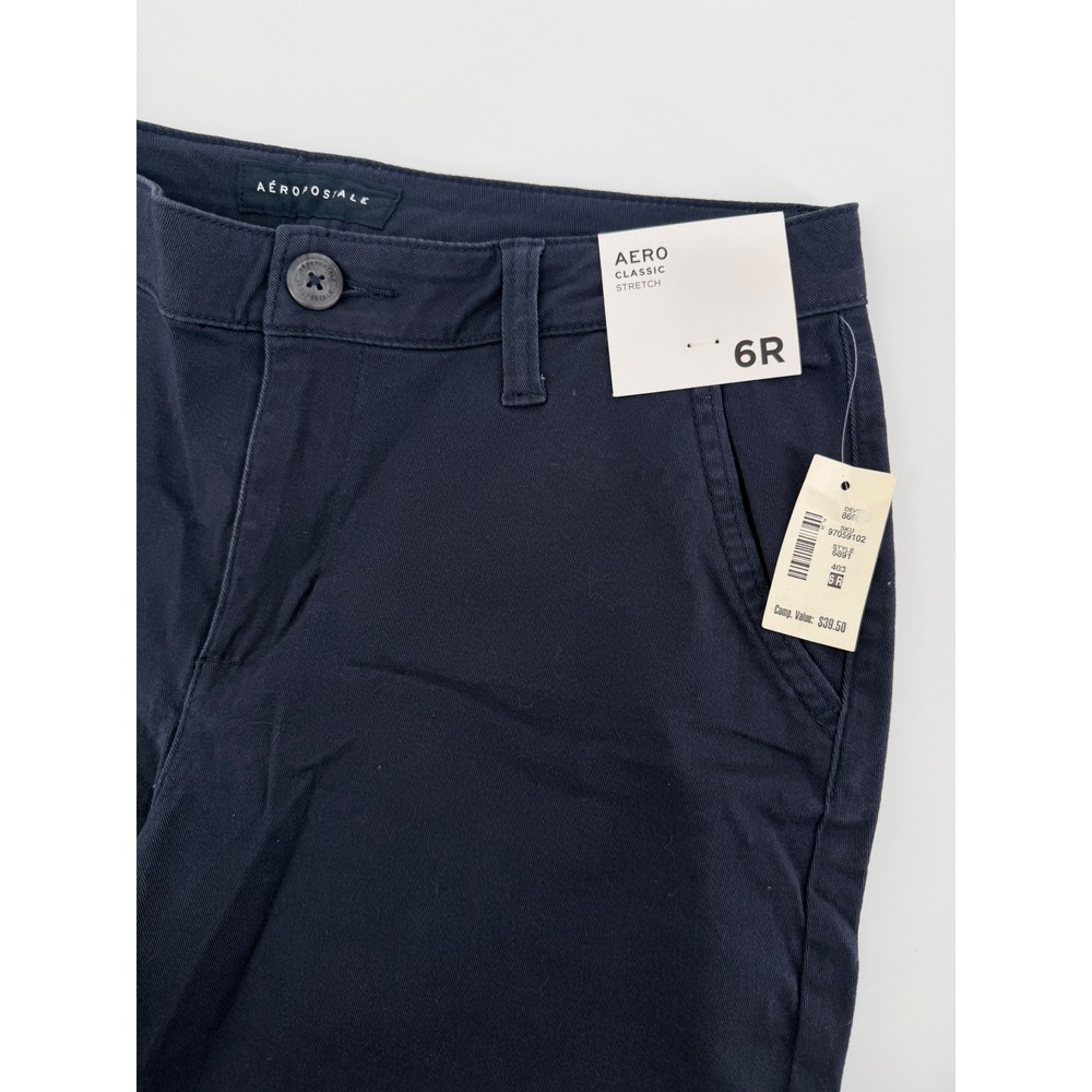Aeropostale‎ Classic Stretch Chino Pants Navy Blue Womens 6R